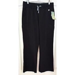ReSURGE Scrubs Pants Women's L Black Straight Leg Drawstring RE5618 NWT